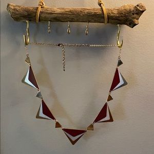 Geometric layered necklace
